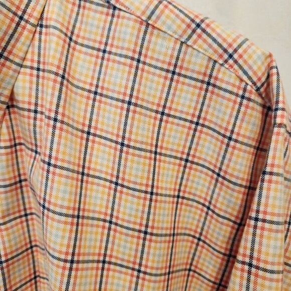 Cutter & Buck Button Down Shirt Men's XL Short Sleeve 100% Cotton Tartan Plaid - Picture 5 of 8